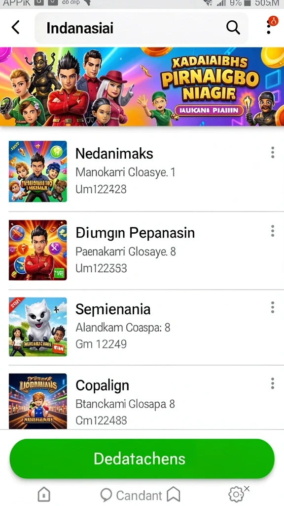 Pilihan permainan yang beragam dan menghibur.