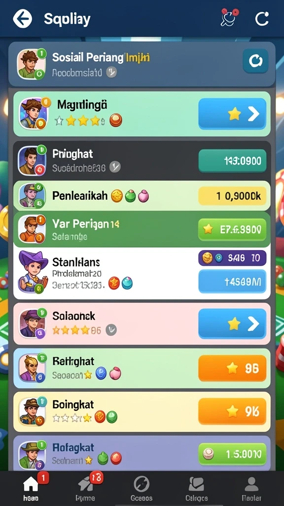 Karakter yang dapat dipilih dengan variasi unik.