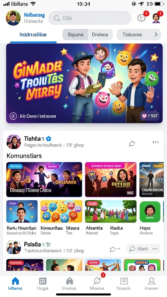 Screenshot menunjukkan tampilan awal permainan yang menarik.