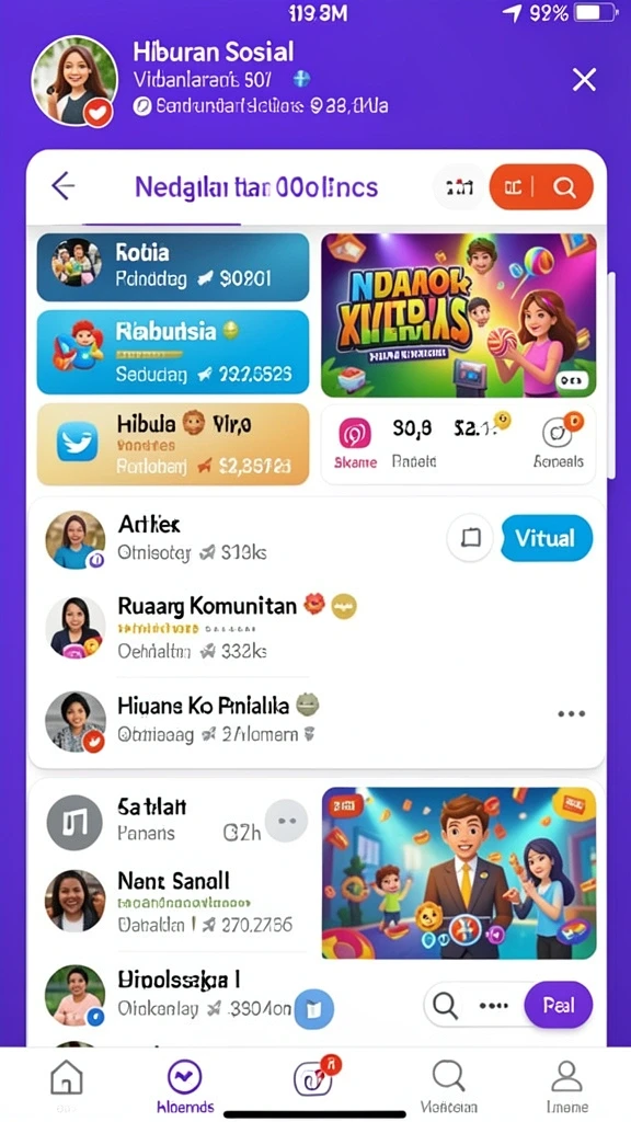 Karakter dengan desain unik dan menarik.