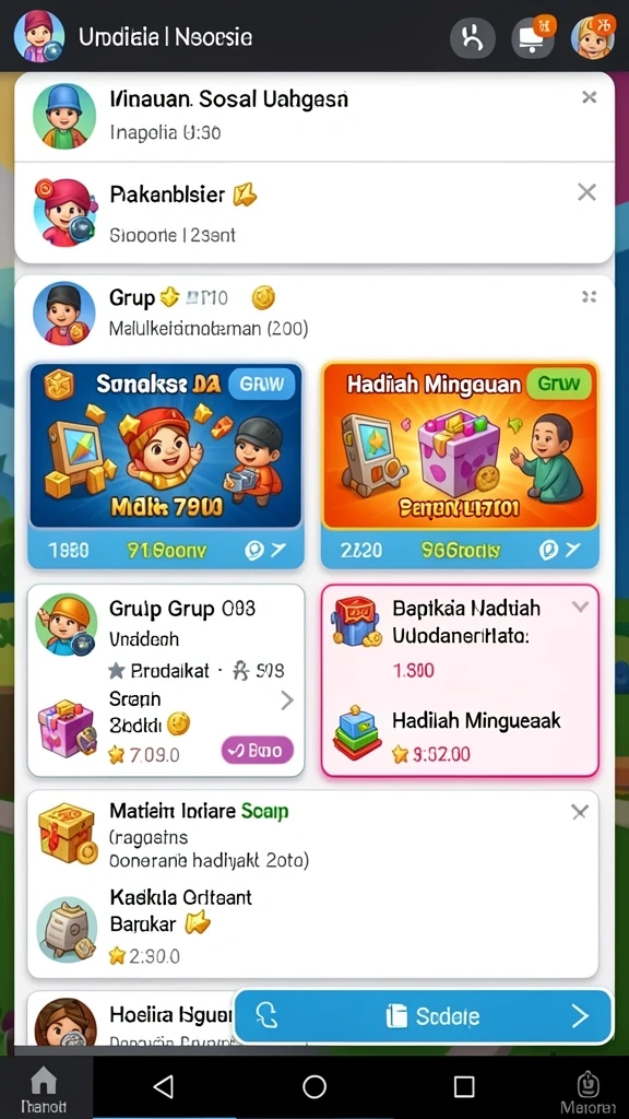 Grafis yang menawan dan penuh warna.