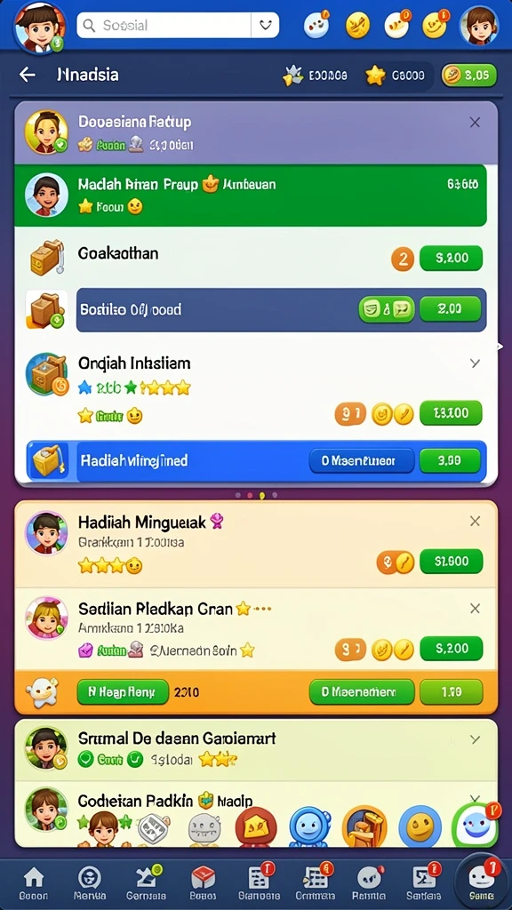 Tangkapan layar karakter karakter epik dalam NA777.