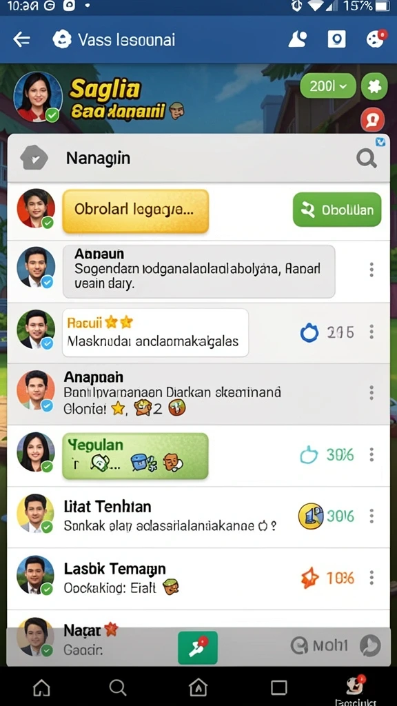 Situasi permainan yang intens dan mendebarkan.