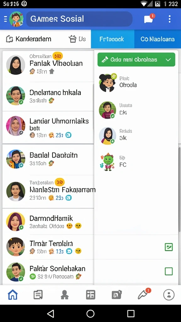 Tampilan antarmuka pengguna yang menarik.