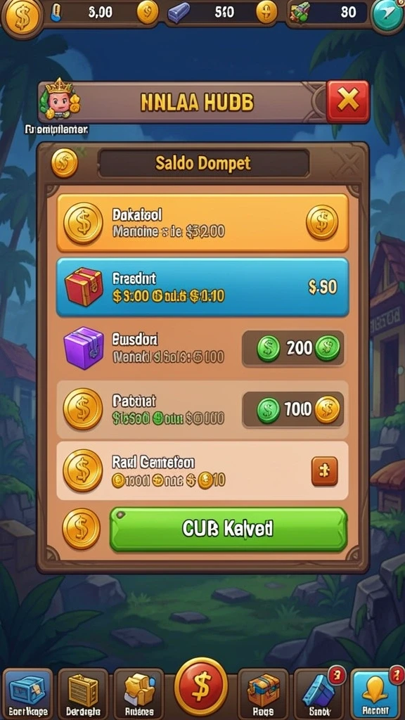 Screenshot menampilkan suasana permainan slot yang penuh warna.