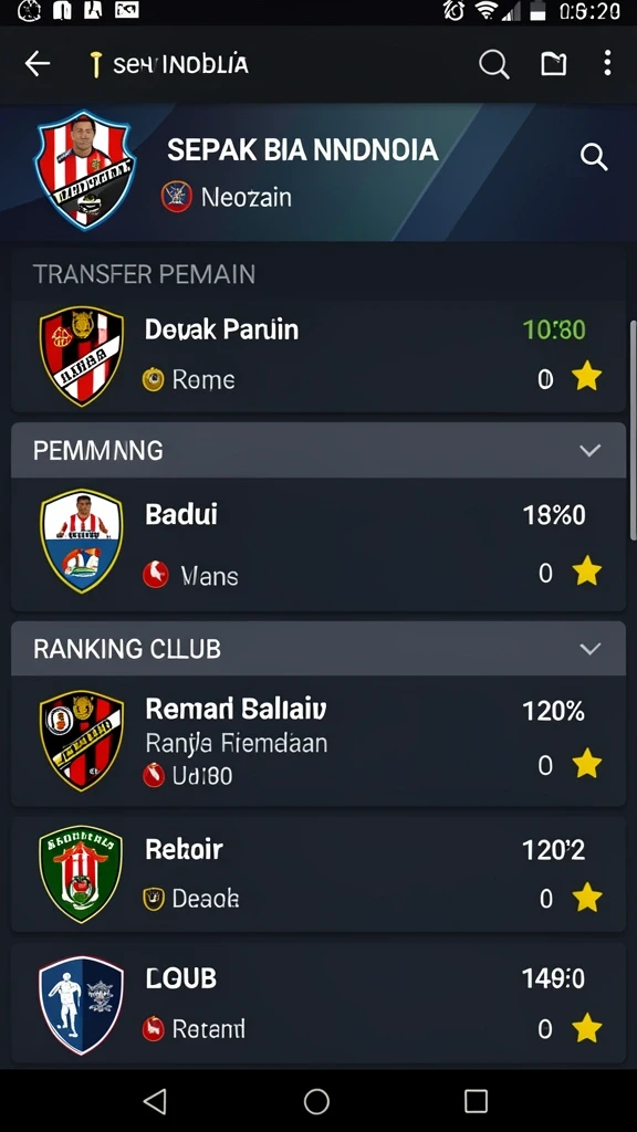 Menu utama yang mudah dipahami dan dinavigasi.