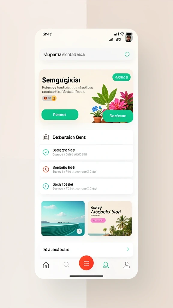 Tampilan awal permainan yang menarik dan mudah dinavigasi.